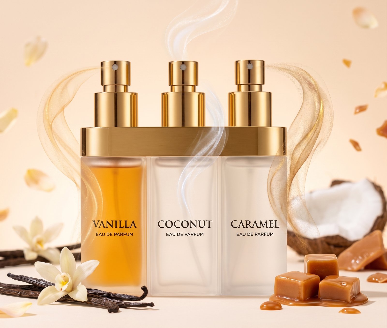 Thriélle triple essence — vanilla, coconut and caramel